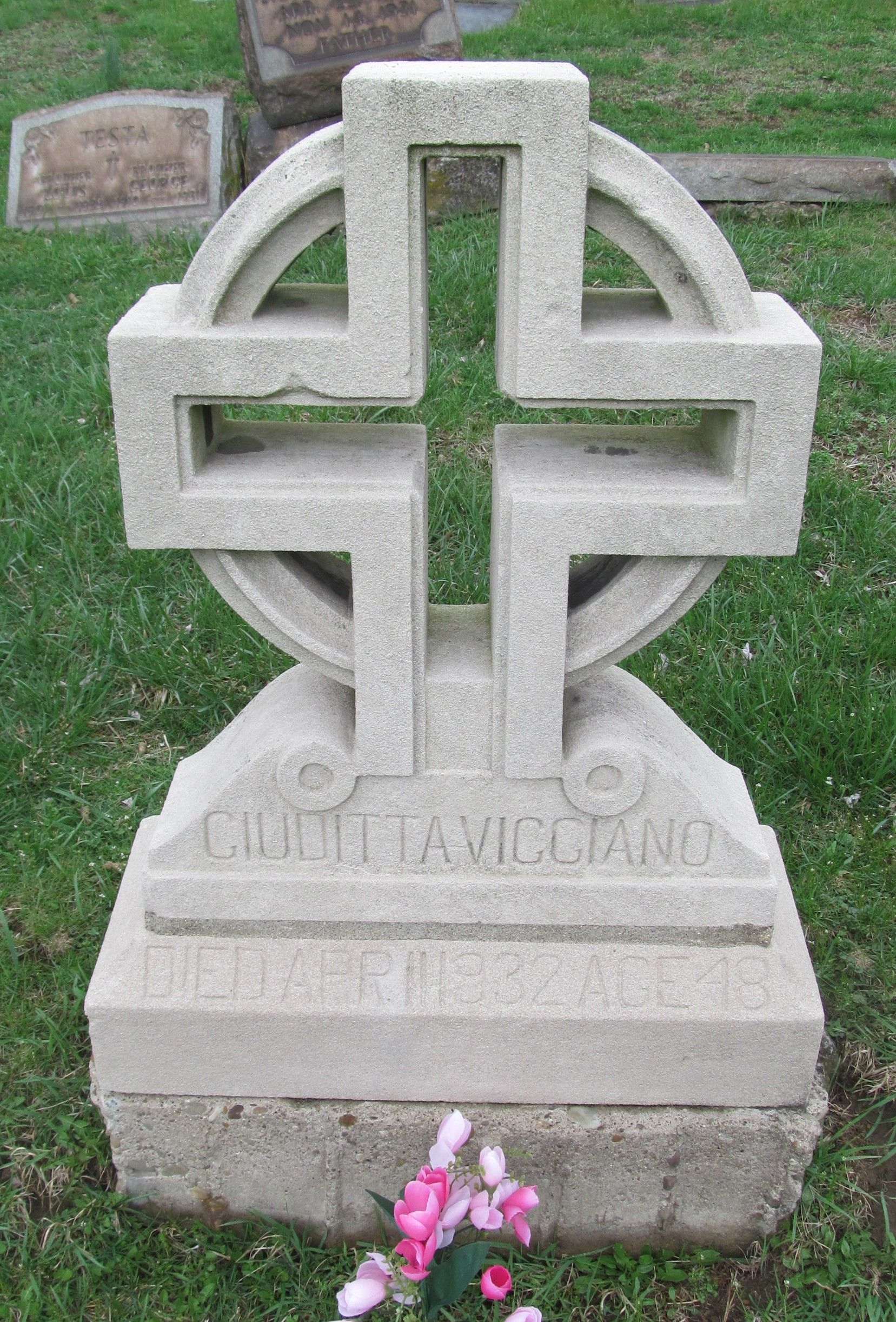 A carefully cleaned upright memorial in a Westmoreland County cemetery